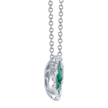 Load image into Gallery viewer, DIAMOND &amp; EMERALD CLOVER NECKLACE - MICHAEL K. JEWELERS