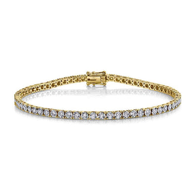 YELLOW GOLD TENNIS DIAMOND BRACELET