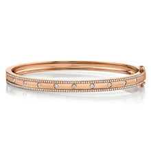 Load image into Gallery viewer, THIN DOUBLE LINE DIAMOND BANGLE