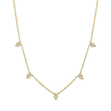 FIVE STONE DIAMOND SHAPED NECKLACE - MICHAEL K. JEWELERS