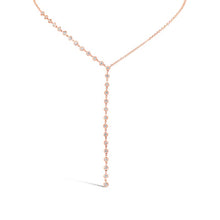Load image into Gallery viewer, ONE SIDED DIAMOND BEZEL LARIAT NECKLACE - MICHAEL K. JEWELERS