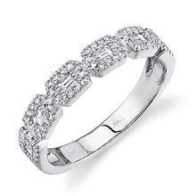 Load image into Gallery viewer, HALO DIAMOND BAGUETTE BAND RING