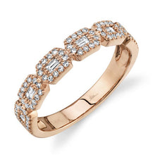 Load image into Gallery viewer, HALO DIAMOND BAGUETTE BAND RING