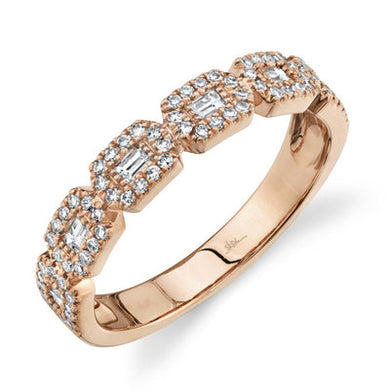 HALO DIAMOND BAGUETTE BAND RING