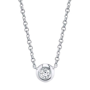 ROUND DIAMOND BEZEL NECKLACE