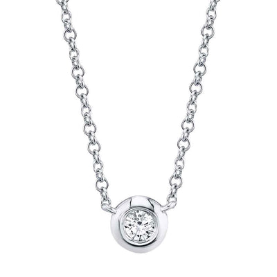 ROUND DIAMOND BEZEL NECKLACE