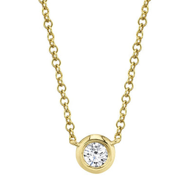 ROUND DIAMOND BEZEL NECKLACE