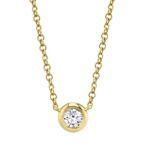 ROUND DIAMOND BEZEL NECKLACE