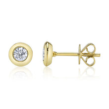 Load image into Gallery viewer, DIAMOND BEZEL STUD EARRING