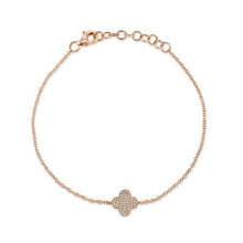 Load image into Gallery viewer, DIAMOND PAVE CLOVER BRACELET