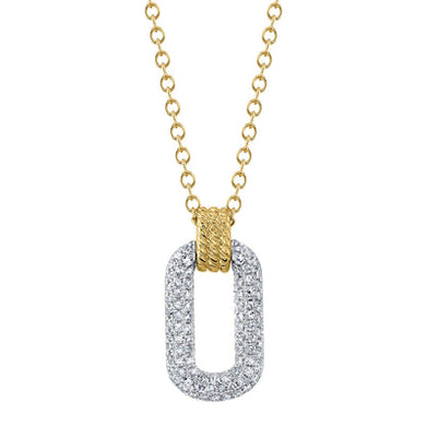 VERTICAL RECTANGULAR DIAMOND NECKLACE - MICHAEL K. JEWELERS