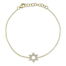 Load image into Gallery viewer, STAR OF DAVID DIAMOND BRACELET