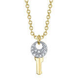 DIAMOND KEY NECKLACE - MICHAEL K. JEWELERS