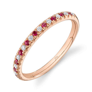 RUBY DIAMOND BAND RING