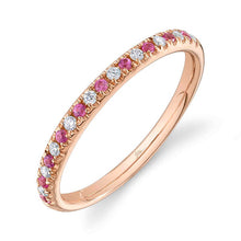 Load image into Gallery viewer, PINK SAPPHIRE DIAMOND BAND