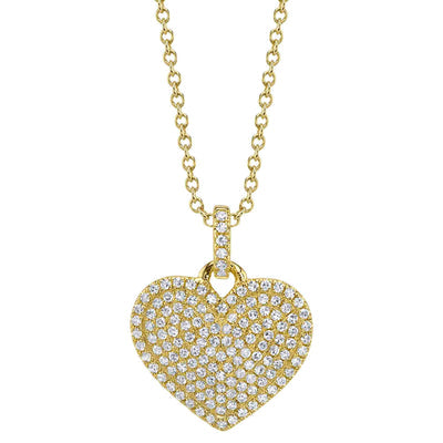 DIAMOND PAVE HEART NECKLACE