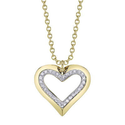 OPEN HEART DIAMOND NECKLACE