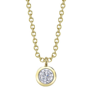 ROUND DIAMOND BEZEL STELLA NECKLACE