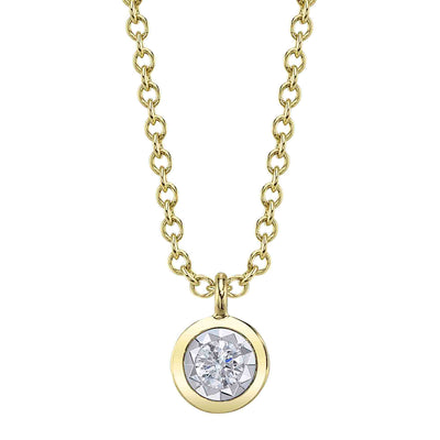 ROUND DIAMOND BEZEL STELLA NECKLACE