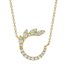 Load image into Gallery viewer, ROUND DIAMOND LEAF NECKLACE - MICHAEL K. JEWELERS