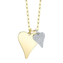 Load image into Gallery viewer, DOUBLE HEART PAVE DIAMOND CHAIN NECKLACE