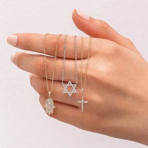 DIAMOND STAR OF DAVID NECKLACE - MICHAEL K. JEWELERS