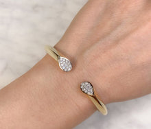 Load image into Gallery viewer, PEAR SHAPE OPEN DIAMOND BANGLE