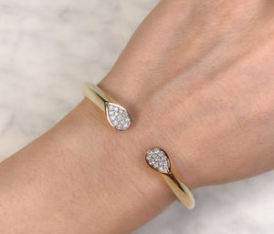 PEAR SHAPE OPEN DIAMOND BANGLE