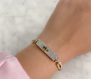 DIAMOND LINK BAR BRACELET