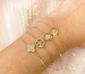 DIAMOND PAVE CLOVER BRACELET