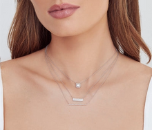Load image into Gallery viewer, DIAMOND BAGUETTE HALO NECKLACE