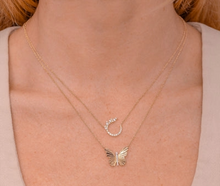 Load image into Gallery viewer, ROUND DIAMOND LEAF NECKLACE - MICHAEL K. JEWELERS