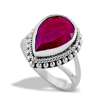 Load image into Gallery viewer, SILVER TEARDROP RING