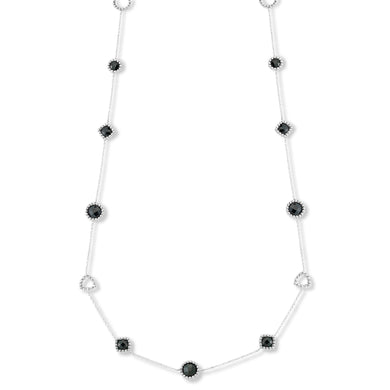 SILVER ONYX LONG NECKLACE - MICHAEL K. JEWELERS