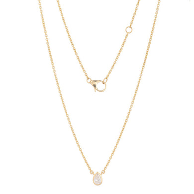 PEAR DIAMOND LONG NECKLACE - MICHAEL K. JEWELERS