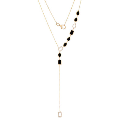 BLACK ENAMEL DROP NECKLACE - MICHAEL K. JEWELERS