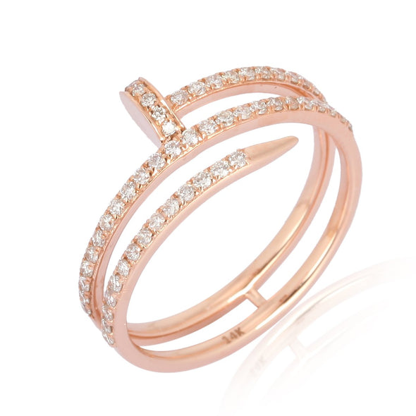 Cartier 18k 750 Rose Gold CRB4225856 1.8mm Small Juste Un Clou Nail Ring Sz  56 | Barry's Pawn and Jewelry