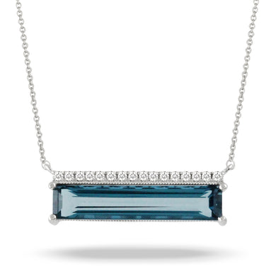 TOPAZ BAR DIAMOND NECKLACE - MICHAEL K. JEWELERS