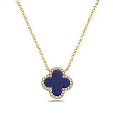 Load image into Gallery viewer, CLOVER LAPIS NECKLACE - MICHAEL K. JEWELERS