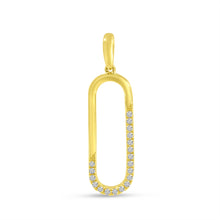 Load image into Gallery viewer, OVAL DIAMOND LINK PENDANT