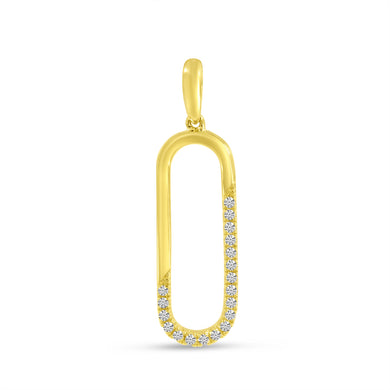 OVAL DIAMOND LINK PENDANT - MICHAEL K. JEWELERS