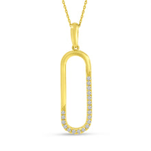 Load image into Gallery viewer, OVAL DIAMOND LINK PENDANT
