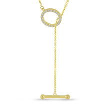 Load image into Gallery viewer, DIAMOND TOGGLE LARIAT NECKLACE