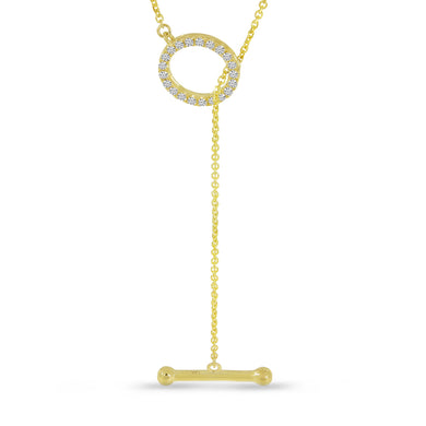 DIAMOND TOGGLE LARIAT NECKLACE - MICHAEL K. JEWELERS