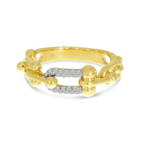 DIAMOND U-LINK RING