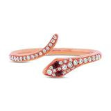 Load image into Gallery viewer, DIAMOND AND RUBY SNAKE RING