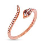 DIAMOND AND RUBY SNAKE RING