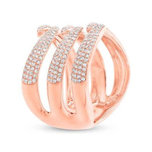 Load image into Gallery viewer, TRIPLE ROW DIAMOND PAVE RING