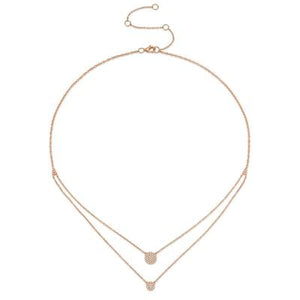 DOUBLE PAVE CIRCLE NECKLACE - MICHAEL K. JEWELERS