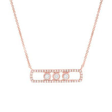 Load image into Gallery viewer, YELLOW GOLD DIAMOND SLIDER BAR NECKLACE - MICHAEL K. JEWELERS